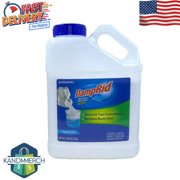 DampRid 7.5 lbs. Fragrance Free Moisture Absorber Super Refill – New