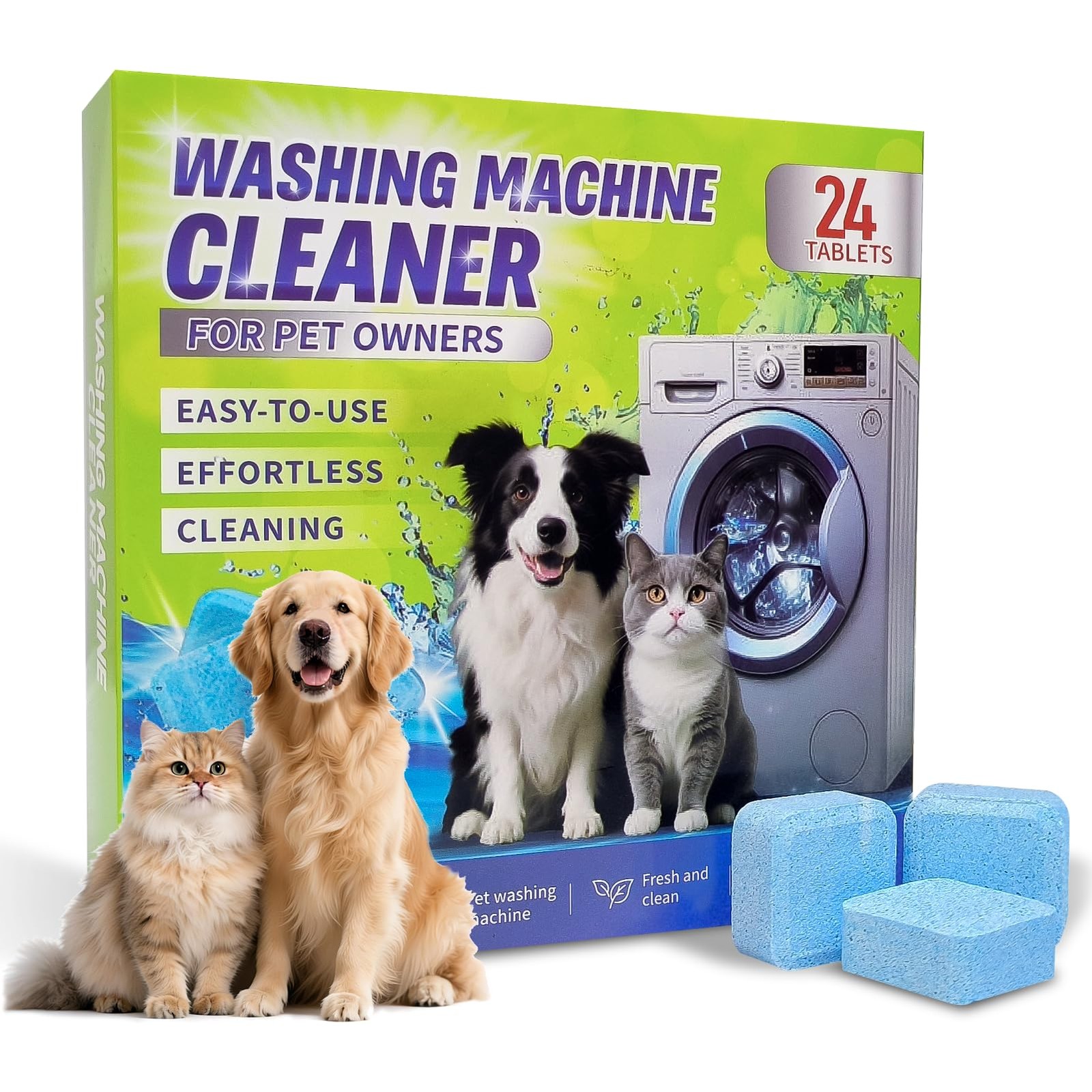 Washing Machine Cleaner Tablets – Deep Cleans & Descaler for Front Load and T…