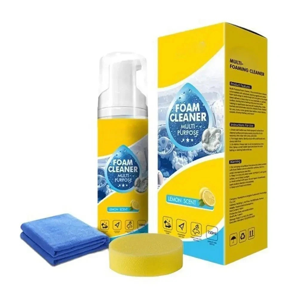 4-in-1 Multi-Enzyme Foam Cleaner, All-Purpose Spray 5oz with Sponge & Towel