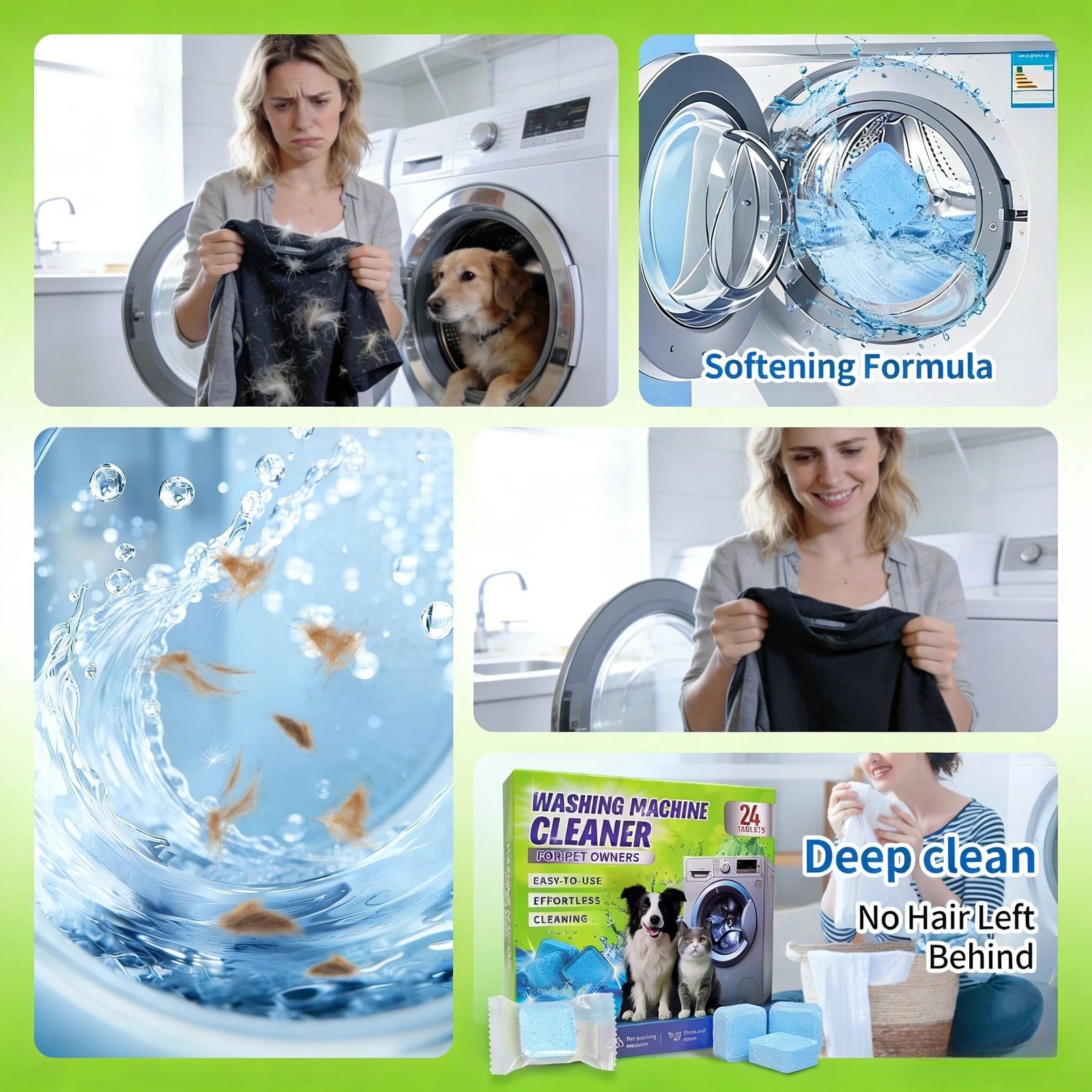 Washing Machine Cleaner Tablets – Deep Cleans & Descaler for Front Load and T…