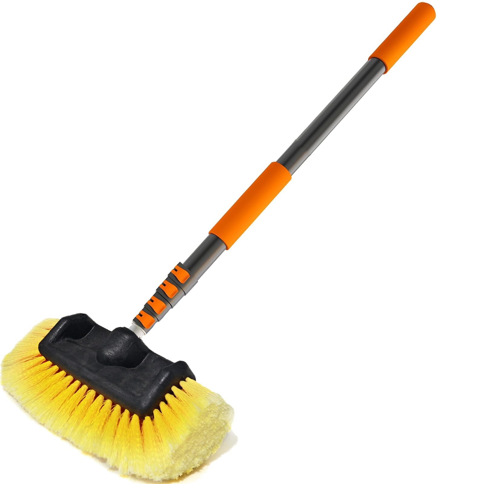 12FT Car Wash Brush with Long Handle, Soft Bristles for RV, Truck, Boat Cleaning
