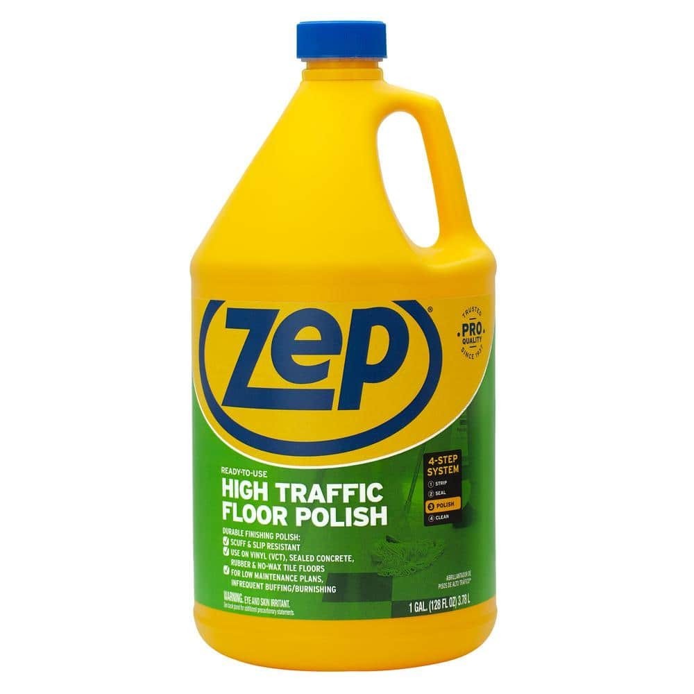ZEP 1 Gal High Traffic Floor Polish High Gloss Floor Finish for Vinyl Tile
