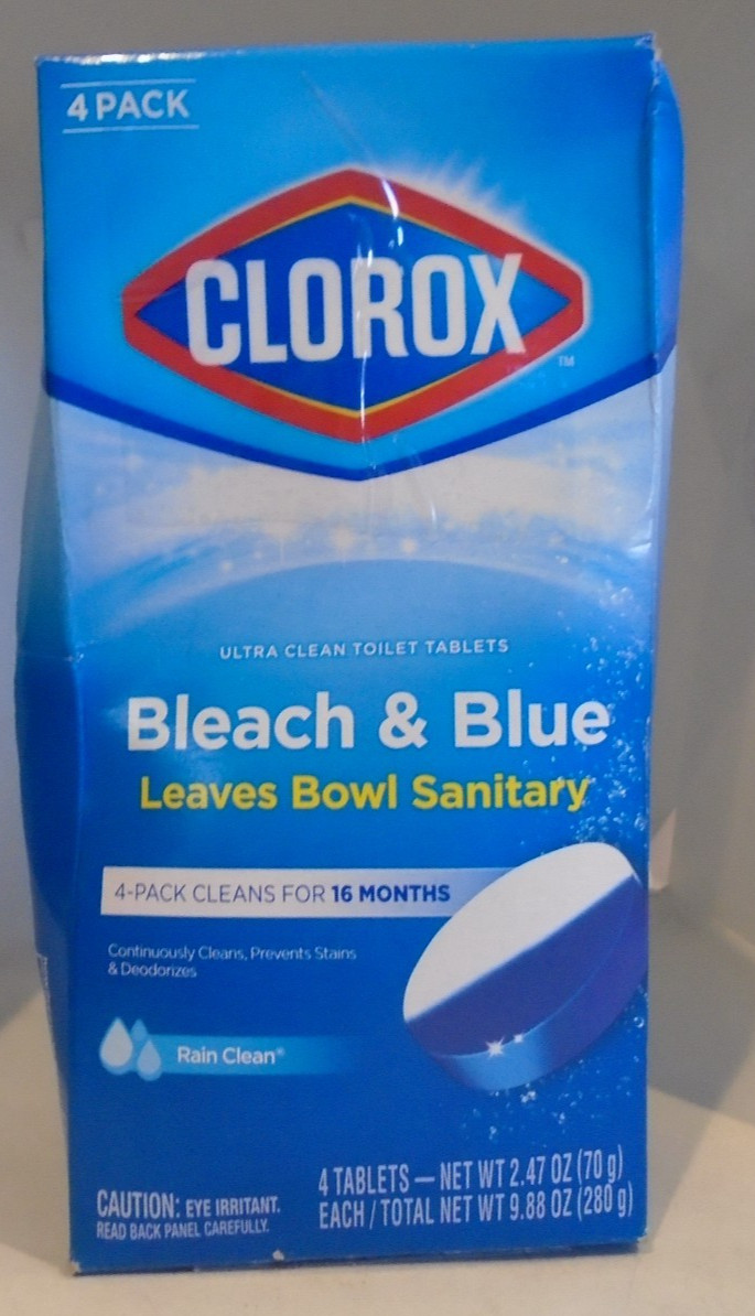 Ultra Clean Toilet Tablets Bleach & Blue Rain Clean 4 count