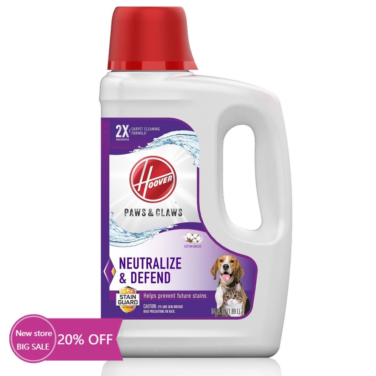 Hoover Paws & Claws 64 fl oz Deep Cleaning Carpet Cleaner Shampoo