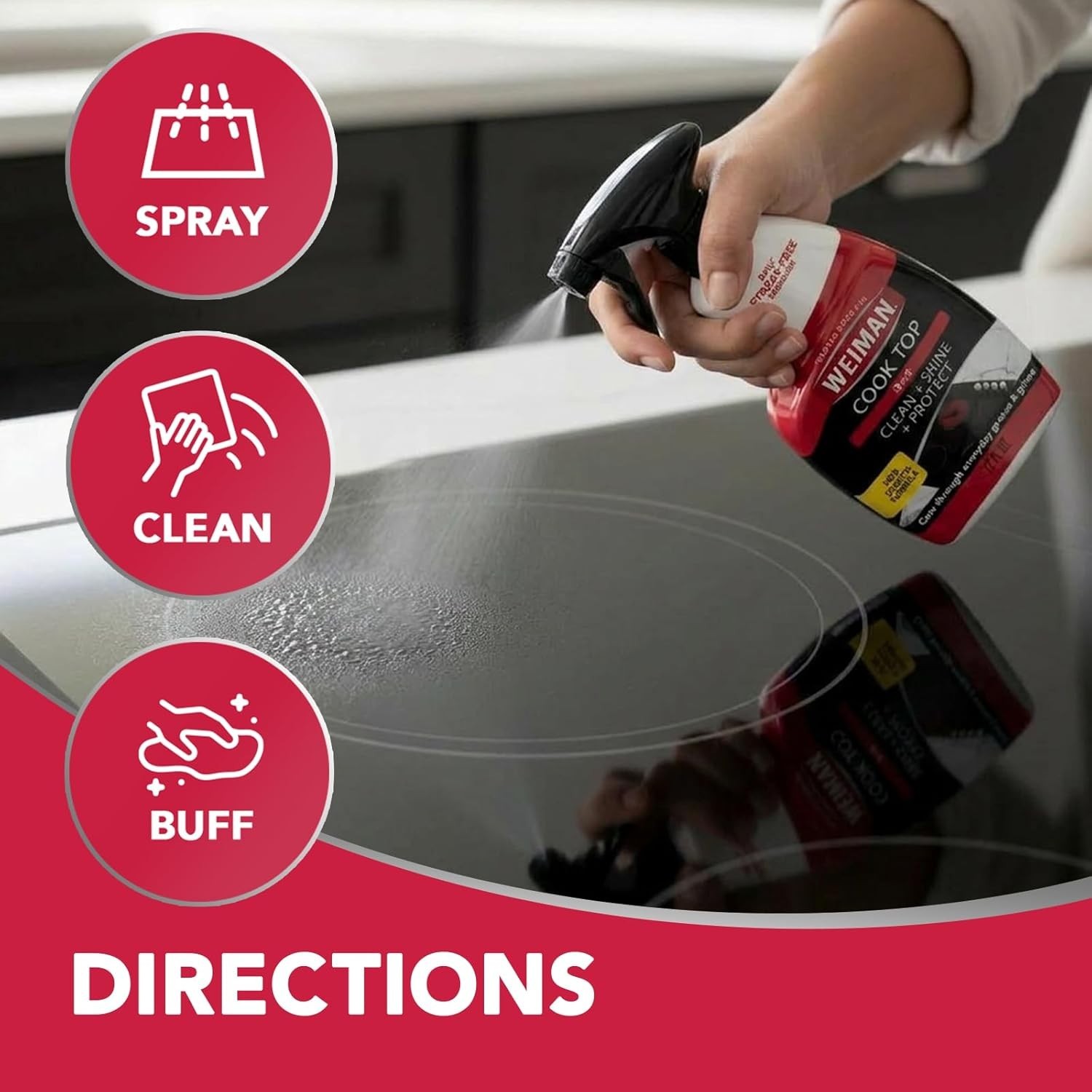 2-Pack Cooktop Cleaning Spray & Microfiber Cloth – Cooktop & Oven Cleaner for…