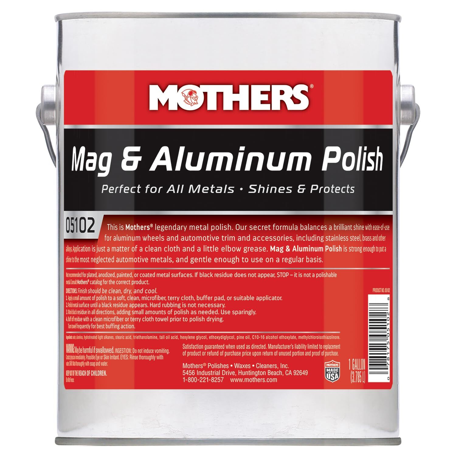 Mothers 05102 Mag & Aluminum Polish – 1 Gallon