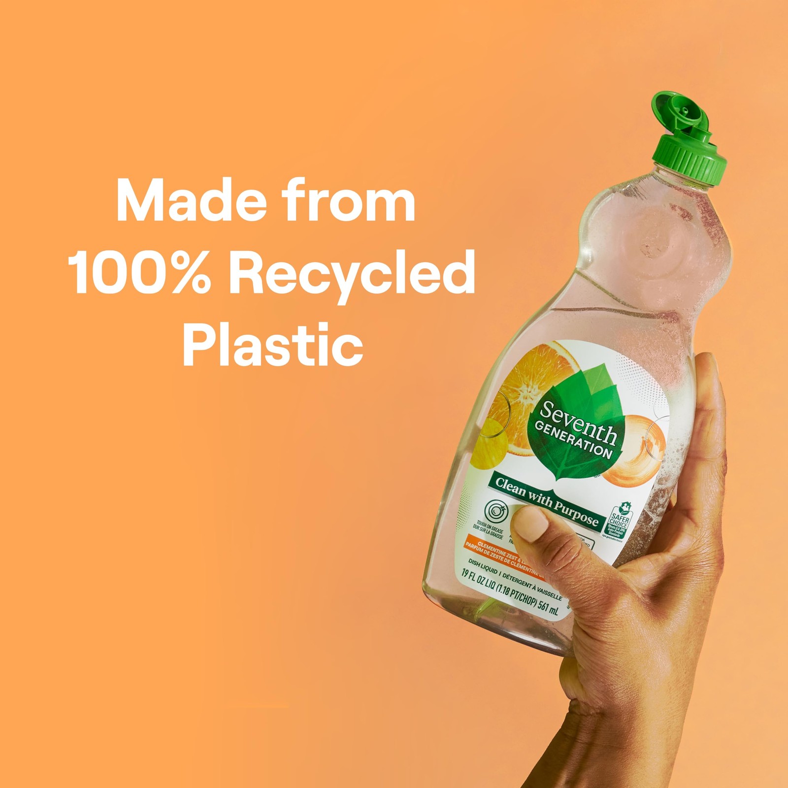 Seventh Generation Plant Based Dish Soap Refill 50 Fl Oz Pack Of 3 Clementine…