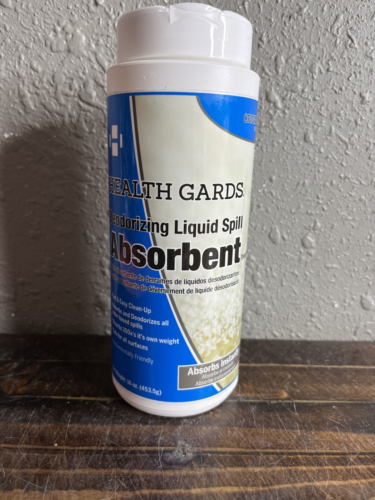 7 Pack Health Gards Deodorizing Liquid Spill Absorbent Powder 16 oz. Bulk Set