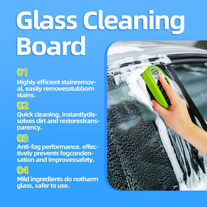 1/2/3Pcs Automotive Car Oil Film Cleaning Brush,150Ml Glass Oil Film Remover for