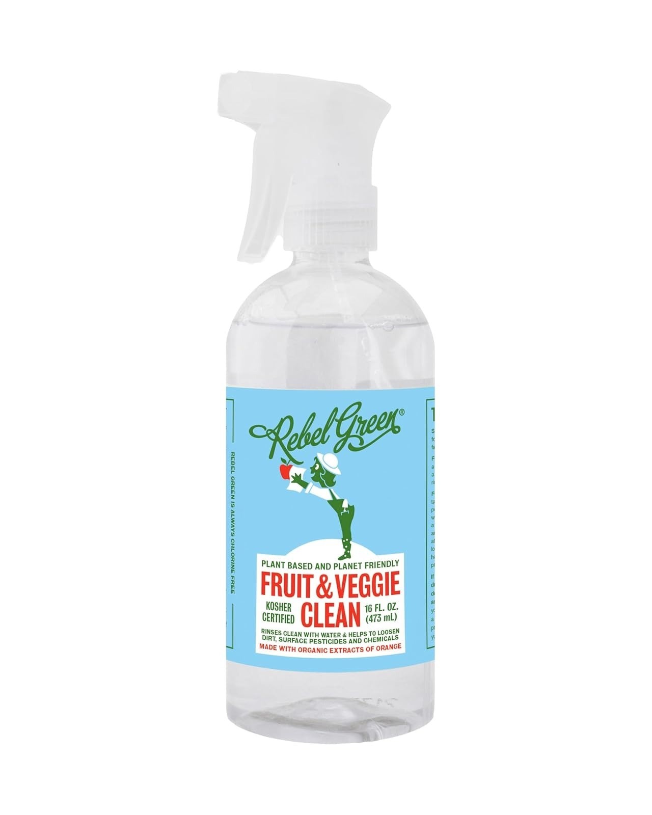 Rebel Green Fruit & Veggie Clean – Plant-Based Produce Cleaner – 1 Gallon