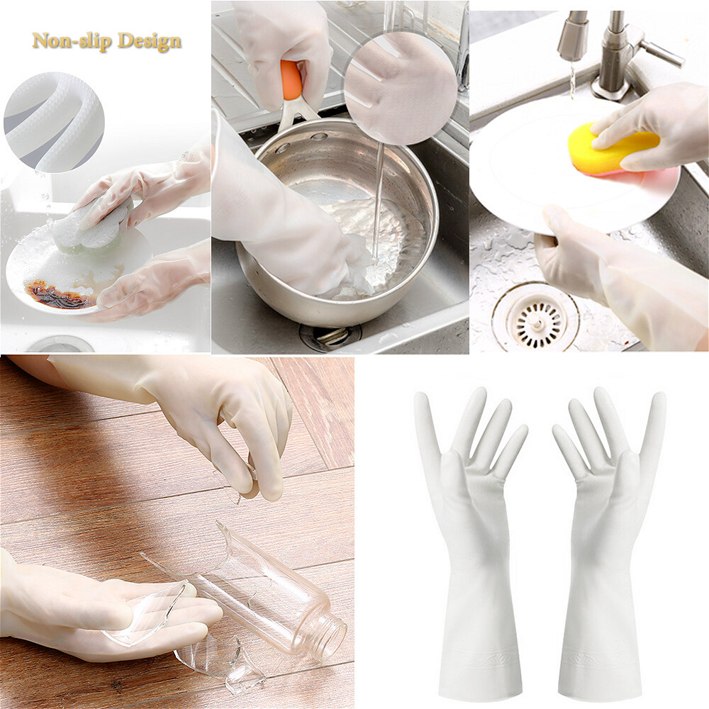 Washing Gloves Kitchen Long Waterproof Dish Cleaning Gloves Rubber Latex Protect