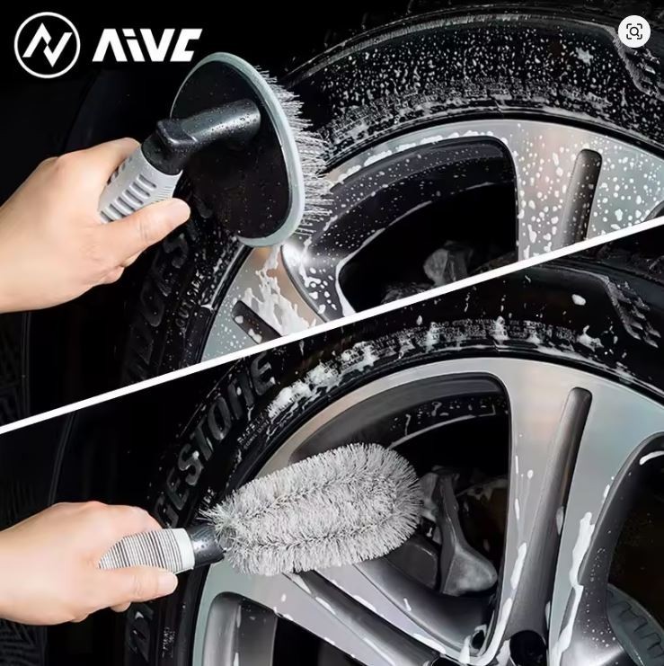 Portable Car Wheel Brush Tire Cleaning Brushes Hub Powerful Stain Remover Brush