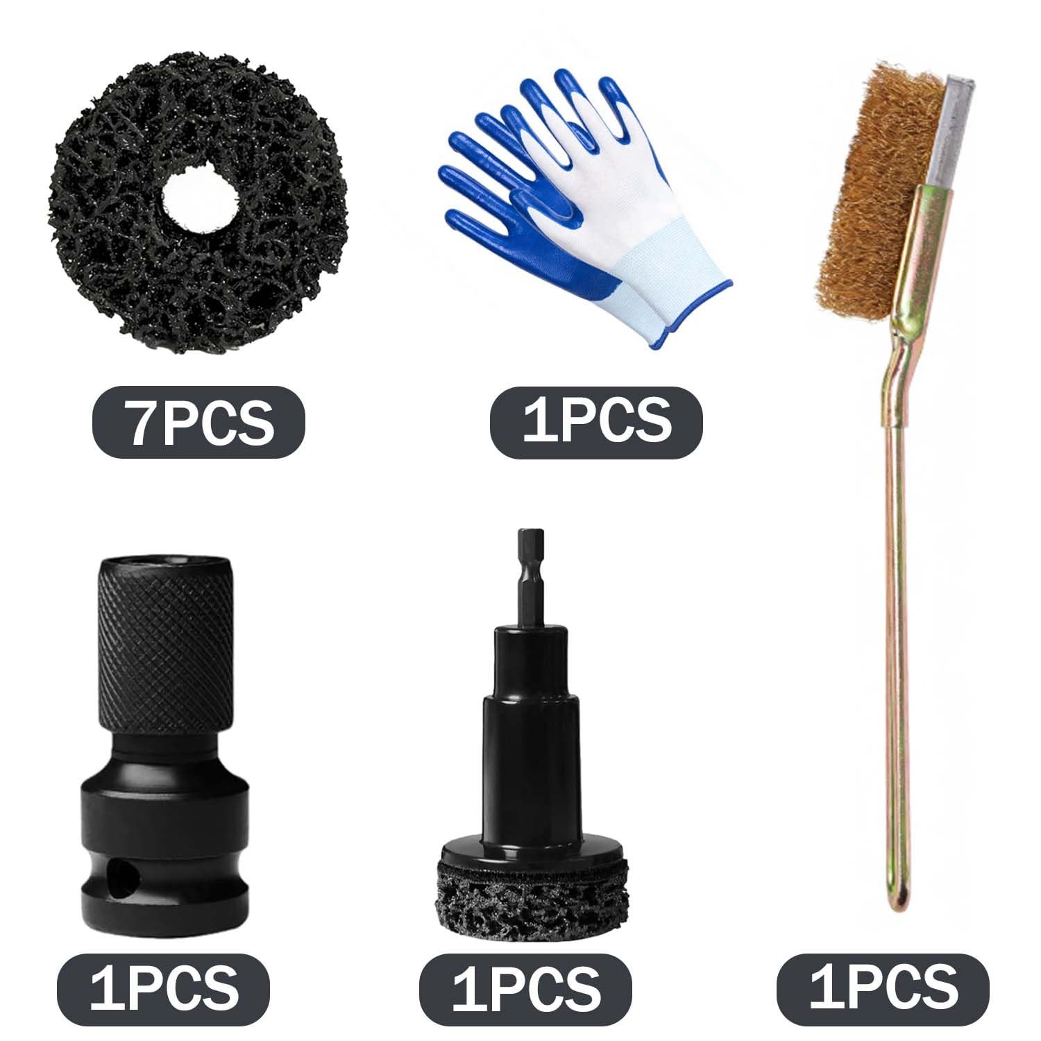 Wheel Hub Stud Cleaning Tool Kit Rust Removal Disc for Cars Light Trucks