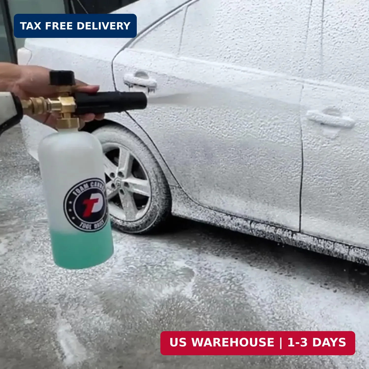 Tool Daily Foam Cannon Bottle with Straw, Replacement Foam Spray Bottle for Car