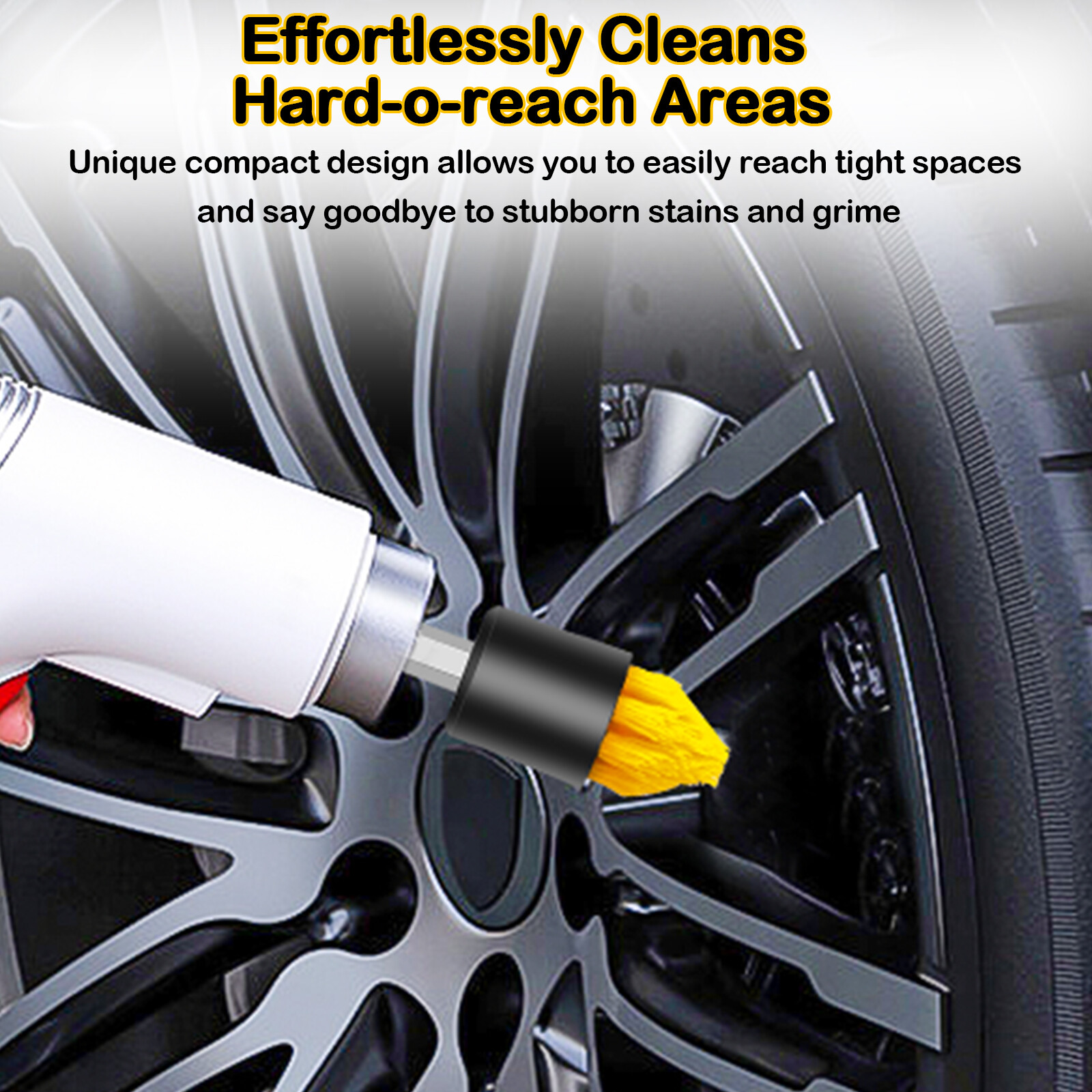 4Pcs Drill Brush Attachment Set Power Scrubber For Tile Grout Car Cleaning Kit