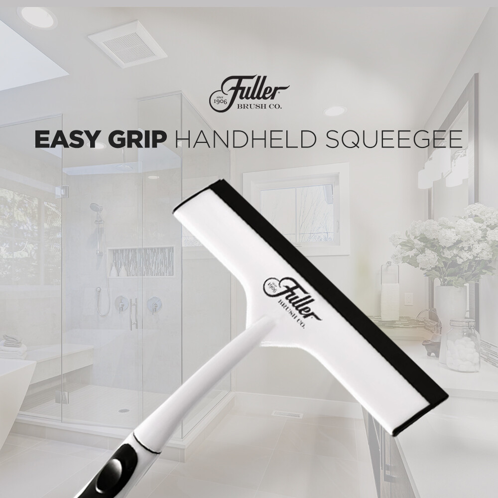 Fuller Brush Easy Grip Handheld Squeegee, For Shower Walls, Doors, Tub Surfaces