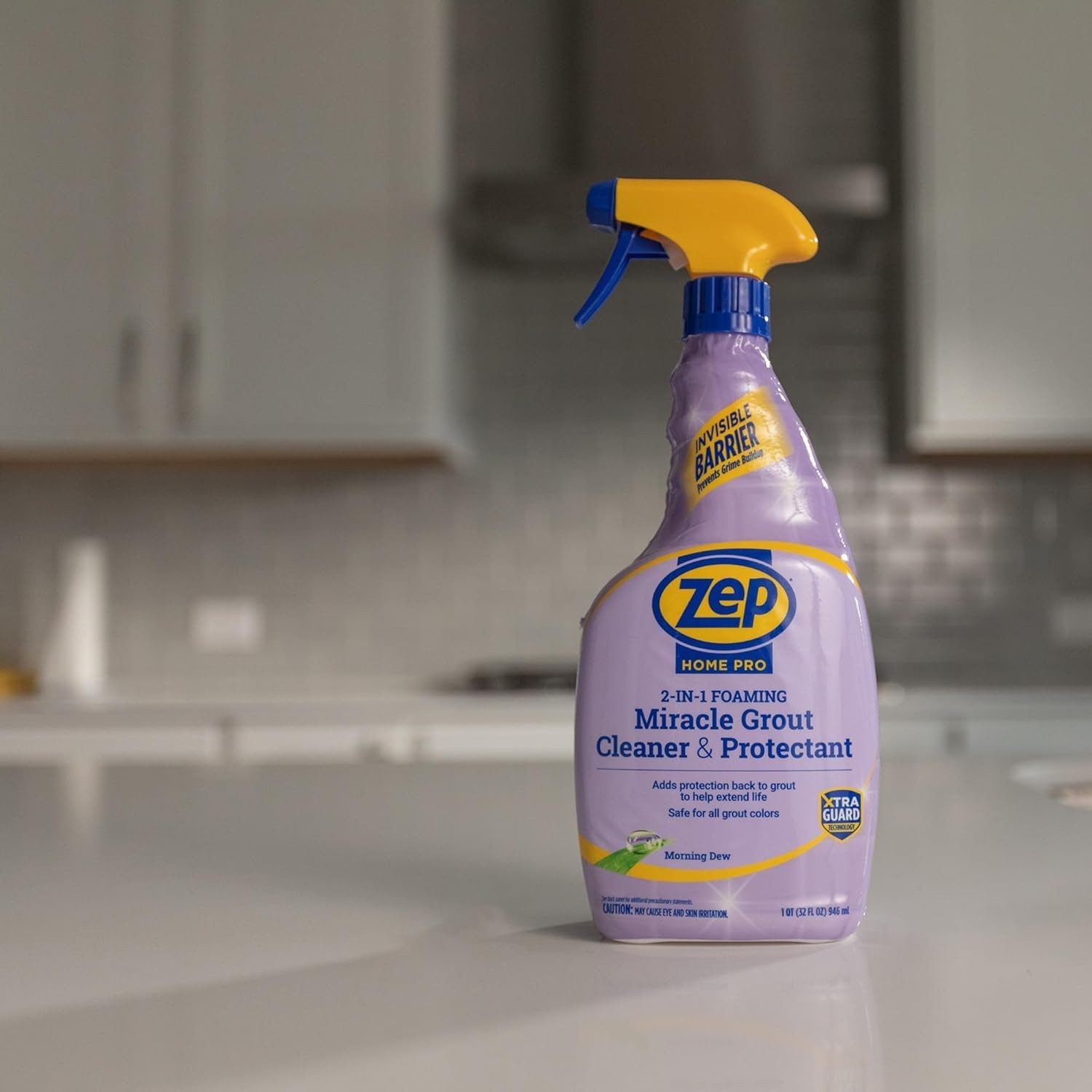 Zep Home Pro Foaming Grout Cleaner & Protectant, 32 Fl. OZ Tile Deep Clean Spray