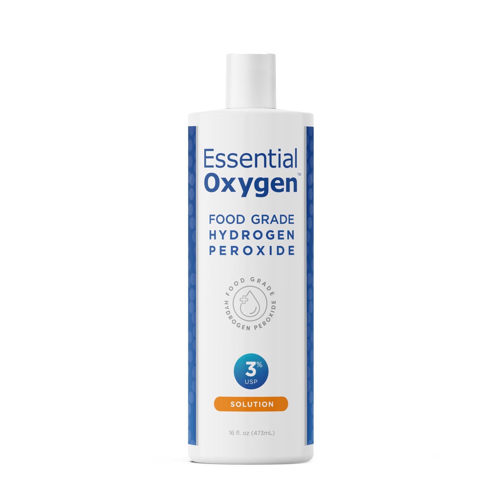 Essential Oxygen Food Grade Hydrogen Peroxide, Natural Cleaner, 3 USP, White,