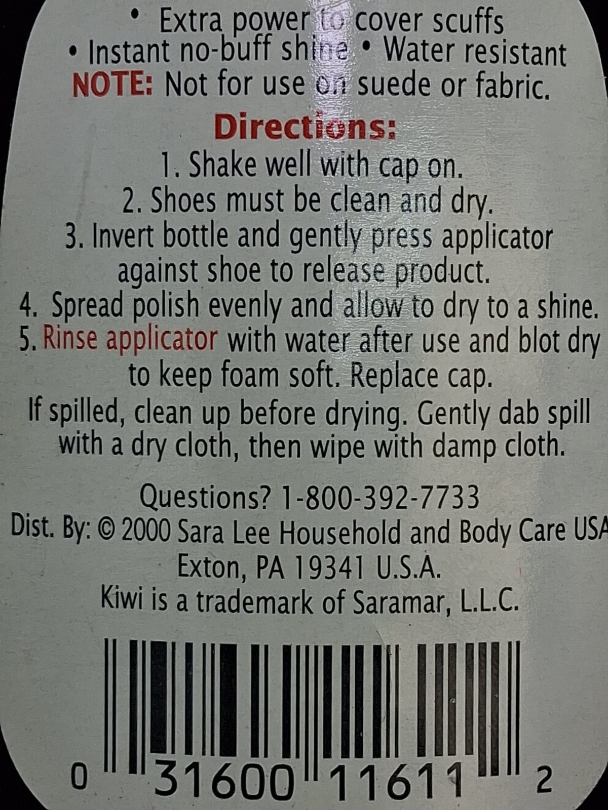 KIWI Black Leather Dye 75ml Water Resistant Color Restorer With Polisher {45}