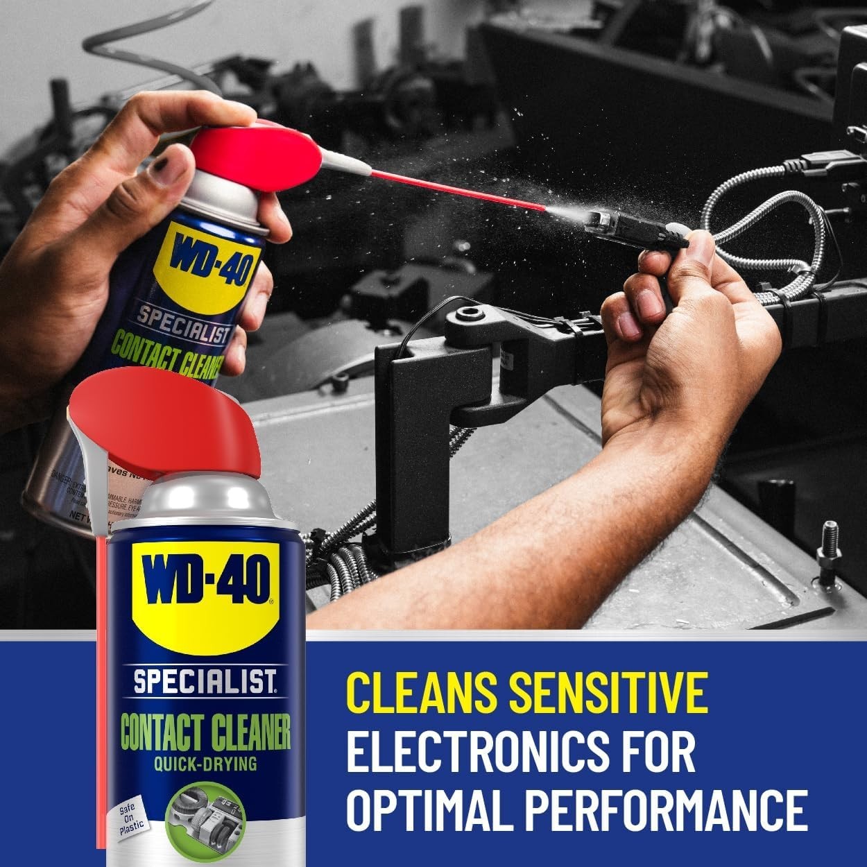11 oz Quick Drying Contact Cleaner Spray – Safe for Metal & Plastic Applications