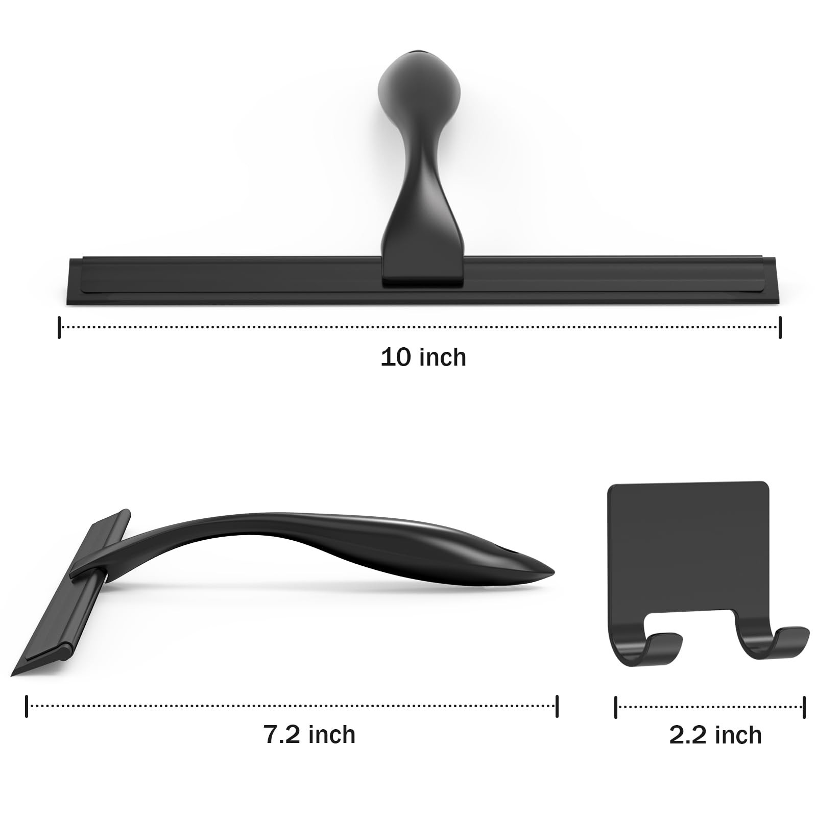 Escobilla de goma multiusos para puertas de ducha de vidrio, ventana de coche