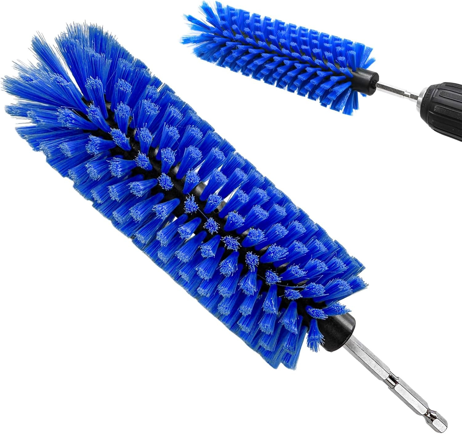 Drill Brush for Car Wheel, Highly Dense Wheel Rim Cleaning Brush with 1/4″ Dr…