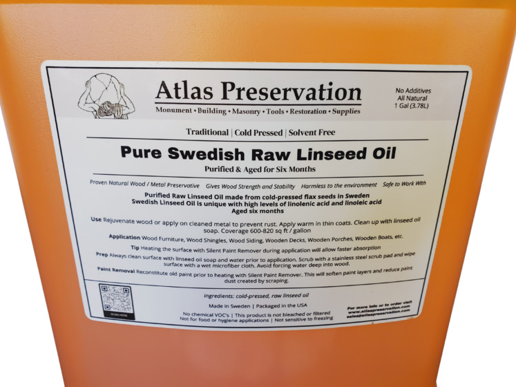 Pure Swedish Raw Linseed Oil – 1 Quart