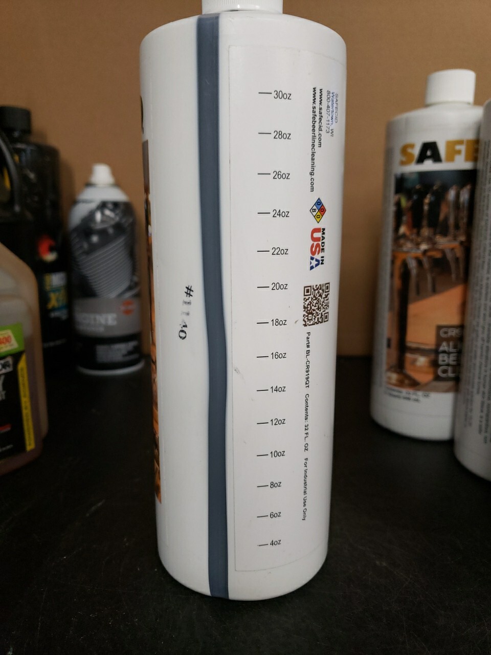 Safecid CR919 Alkaline Beer Line Cleaner- 32 Fl Oz Bottle