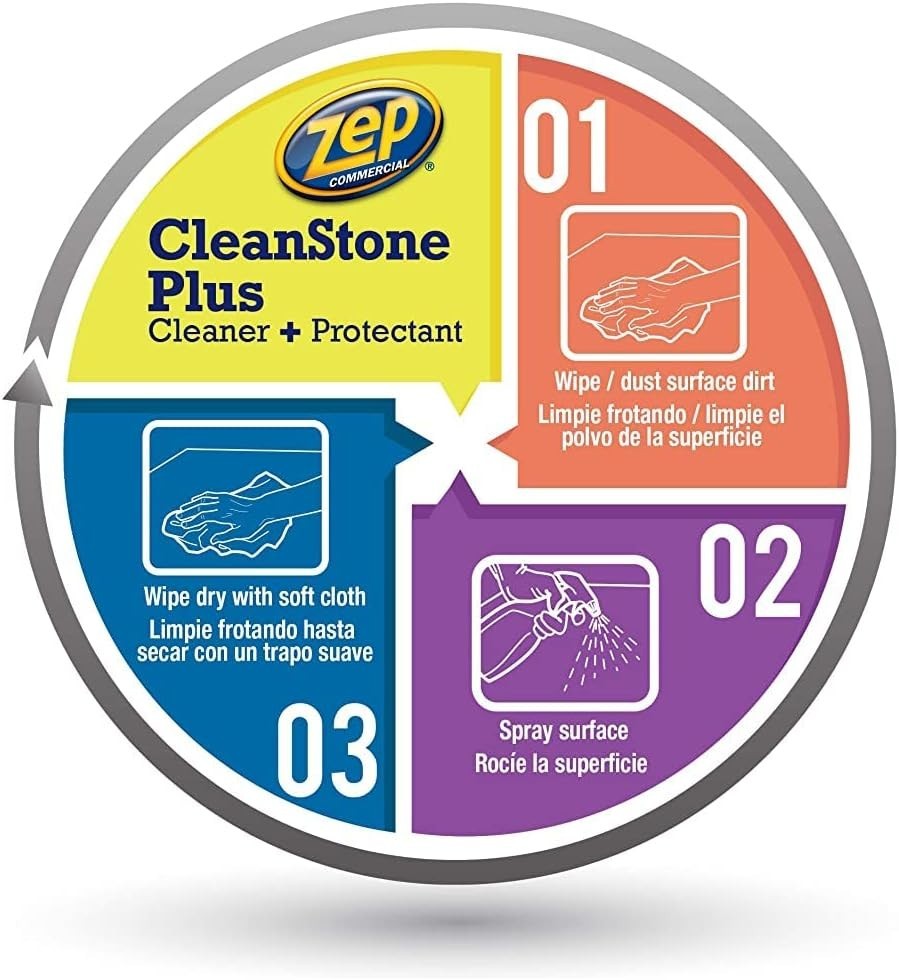Zep Granite and Stone Cleaner Protectant 32 Fl Oz (Pack of 1), No Color