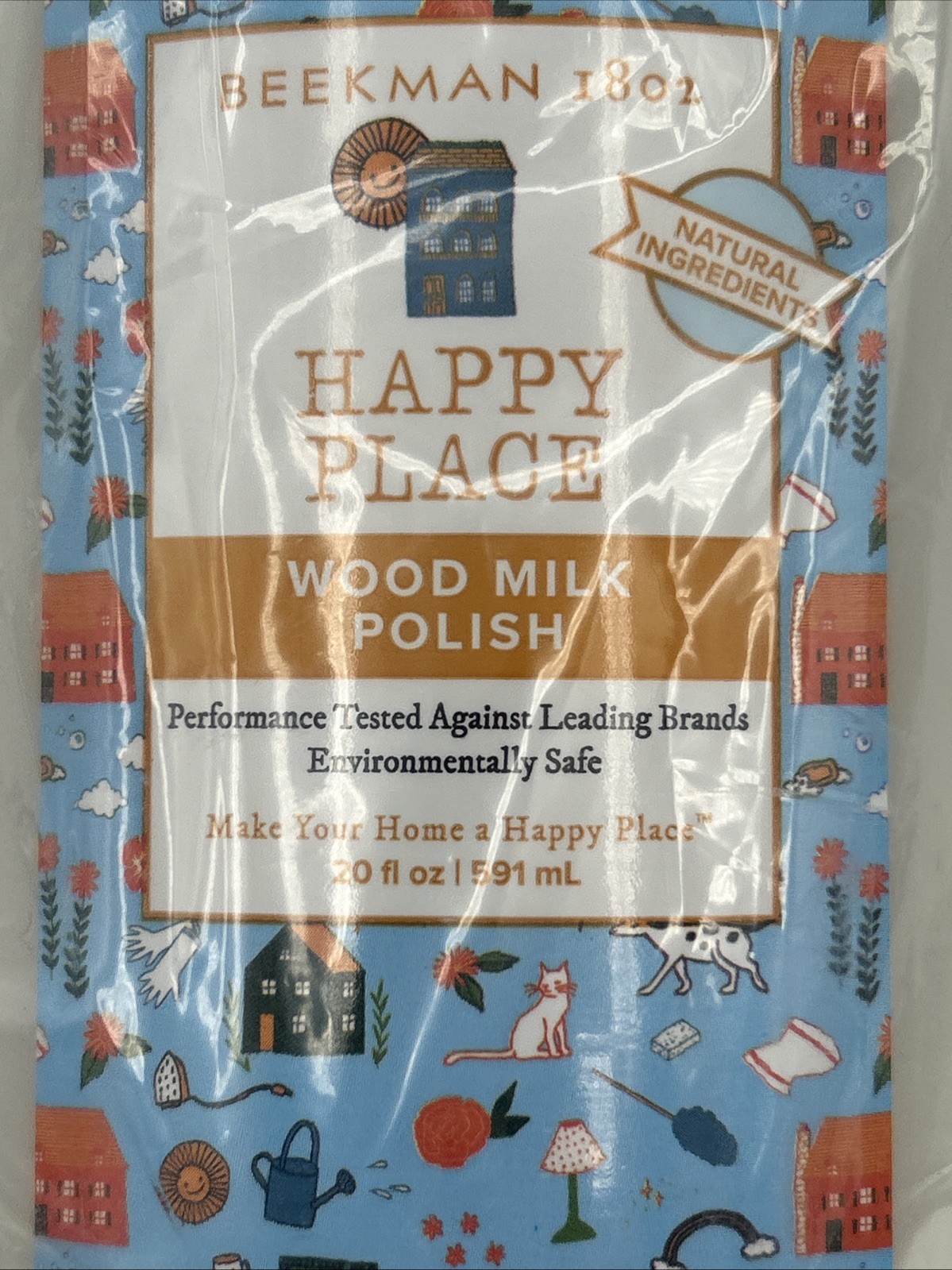 Beekman 1802 Happy Place Wood Milk Polish 20 fl oz. Non-Toxic Cruelty Free USA