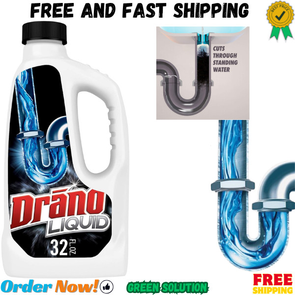 Drano Liquid Drain Clog Remover and Cleaner for Shower or Sink Drains 32 Fl Oz