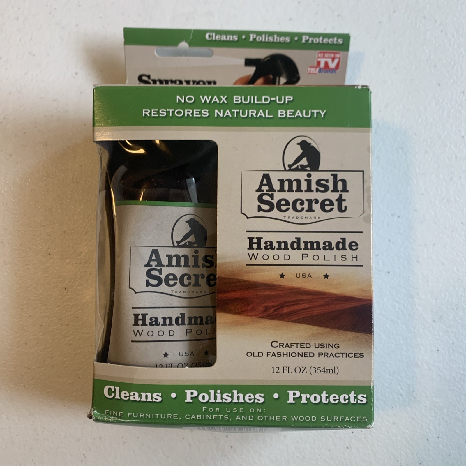 Amish Secret Handmade Wood Polish With Spray Bottle 12oz USA