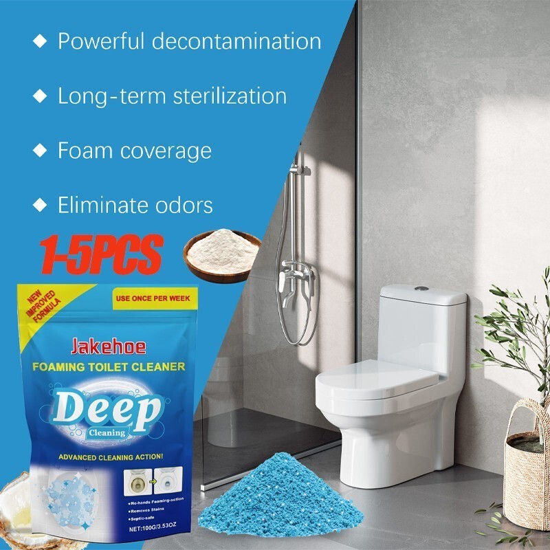 1-5x Splash Foam Toilet Bowl Stains Cleaner Powder 100g Remove Odor Stains Fresh