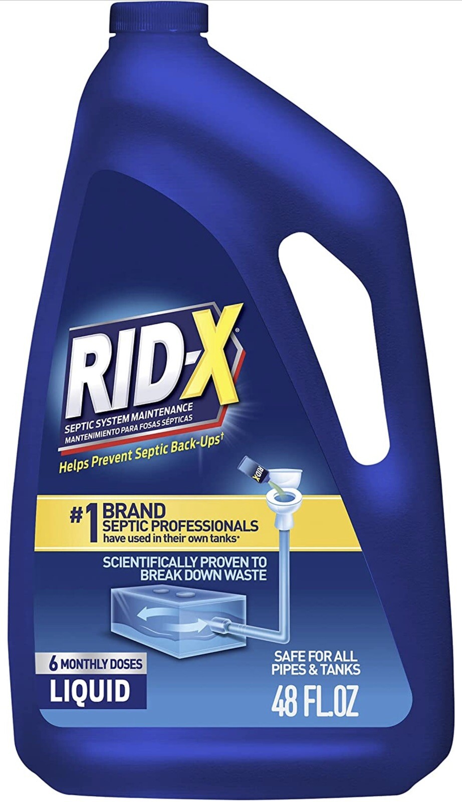 RID-X Septic Treatment, 6 Month Supply Of Liquid, 48 oz