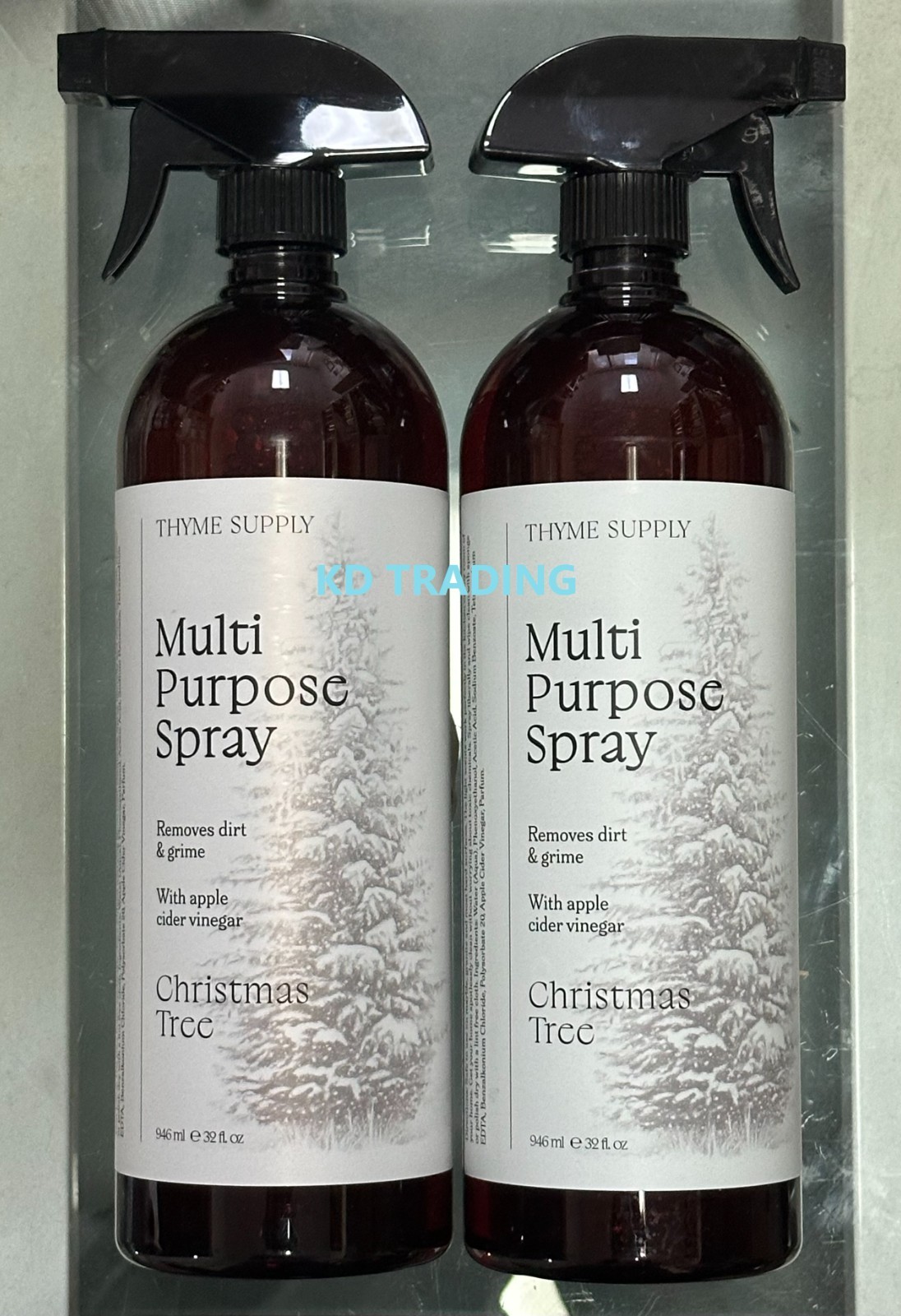 (2-Pack) THYME SUPPLY ~ CHRISTMAS TREE Kitchen Cleaner Refresher Odor Eliminator