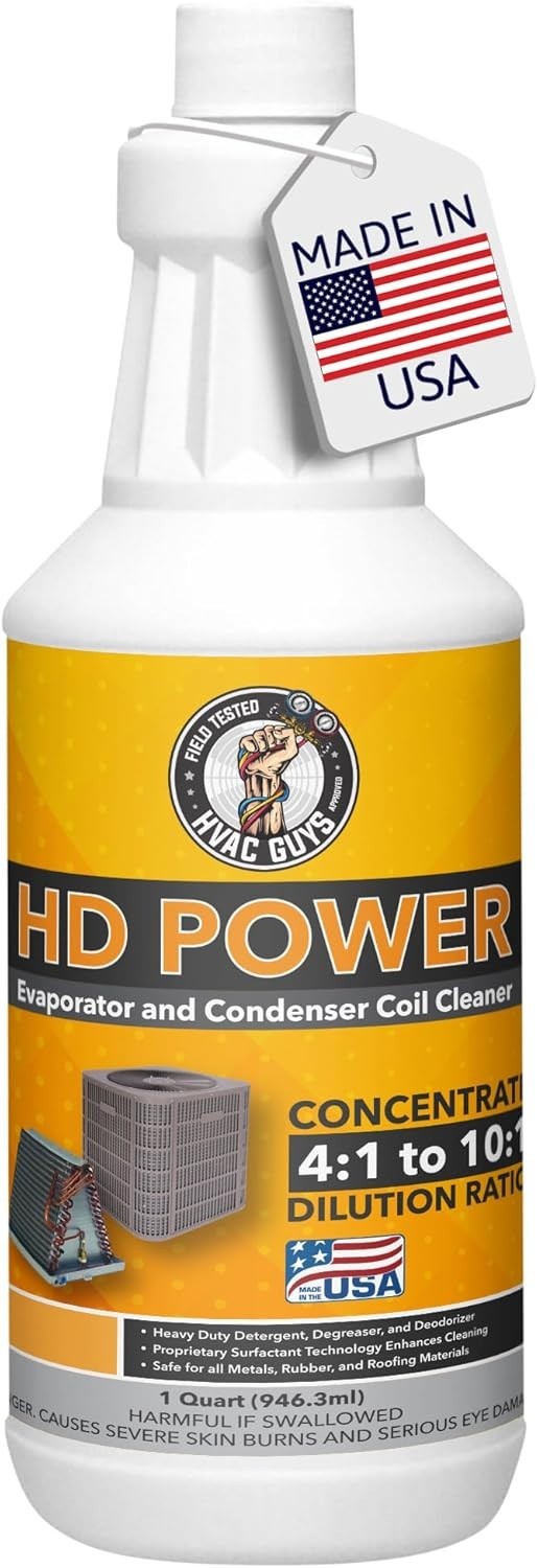 HD Power AC Coil Cleaner for All Condensers & Evaporators | No Rinse Evaporat…