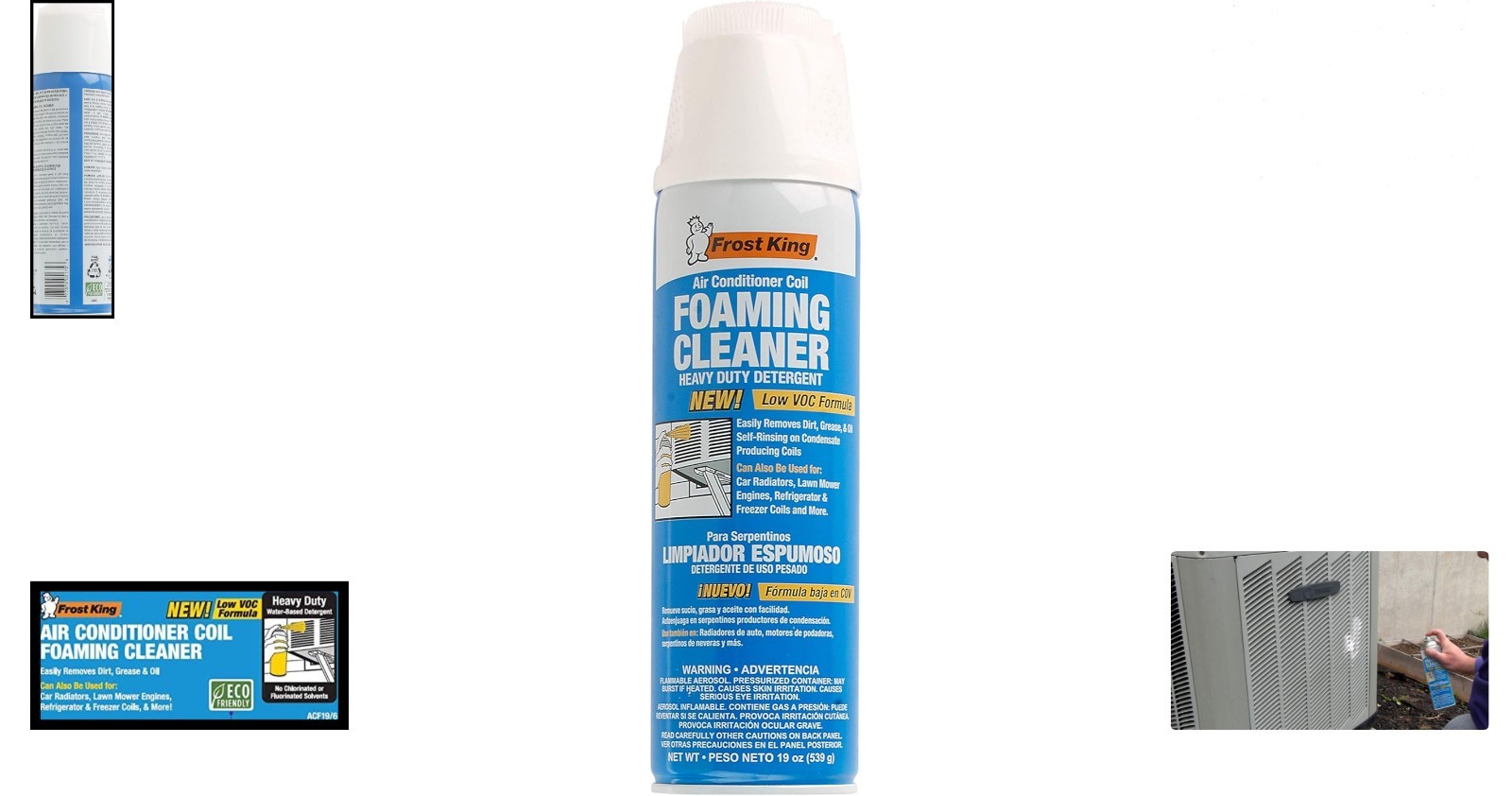 19oz Heavy-Duty Foam Coil Cleaner – No Rinse, Odor Neutralization & Lemon Fresh