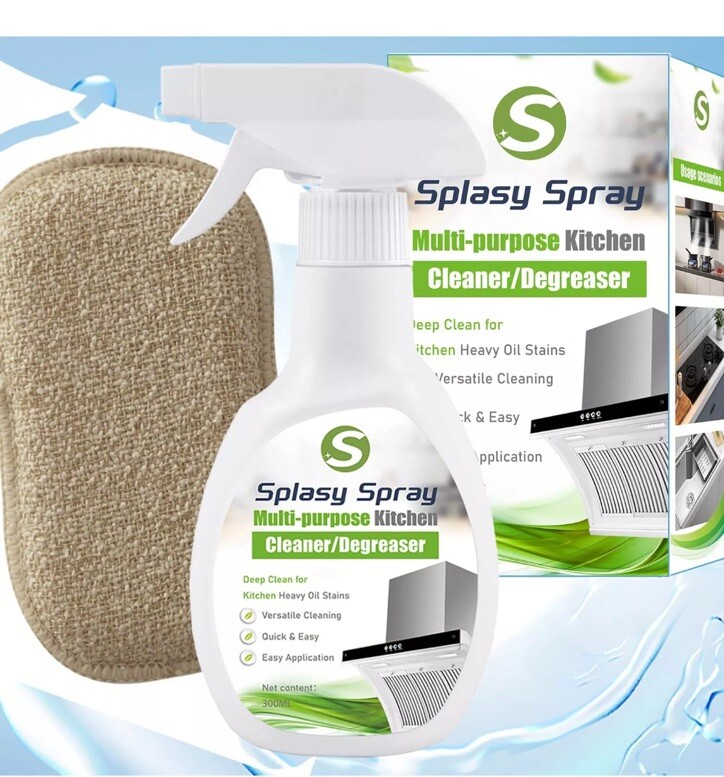 300ml Splasy Cleaner Spray Foam Cleaner, Splasy Foam Spray, Kitchen Degreaser