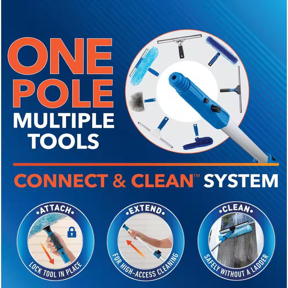 Total Pro Kit with 14 In. Scrubber, 12 In. Squeegee and 6 Ft. Telescoping Connec