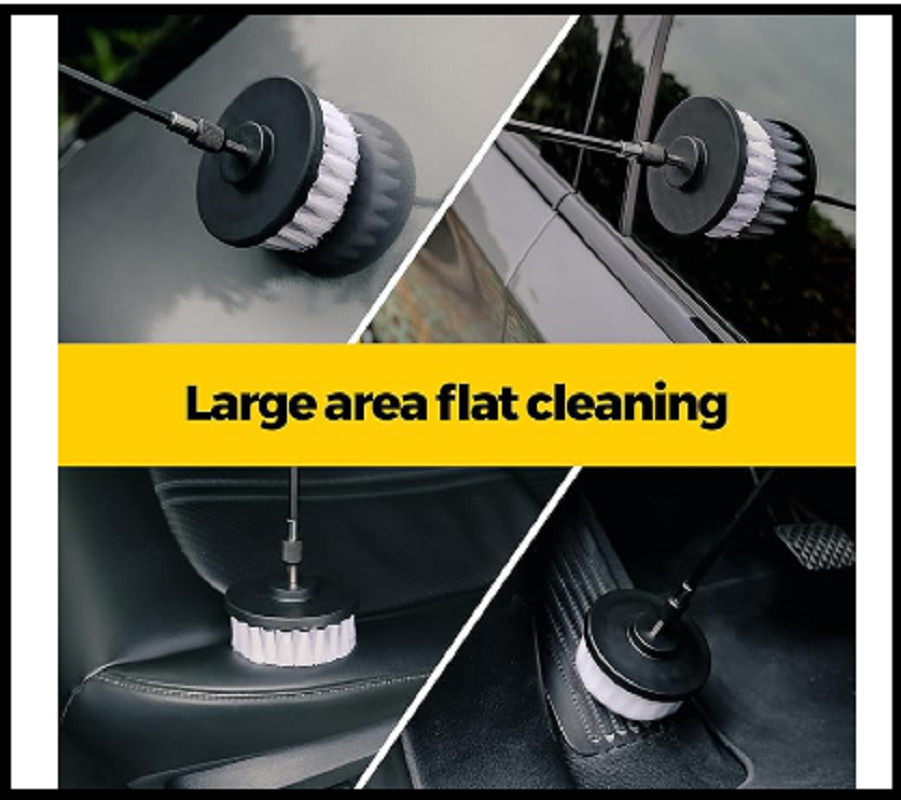 5Pack Drill Brush Attachment Set-Car Interior Detailing Kit，Power Scrubber Brush