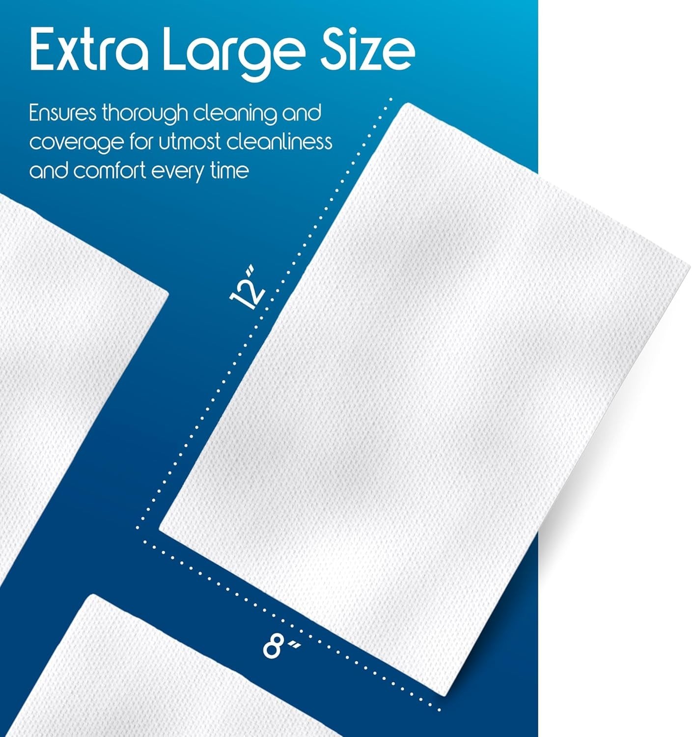 Gentle Cleansing Aloe Wipes for Incontinence – 50 Oversized Disposable Cloths