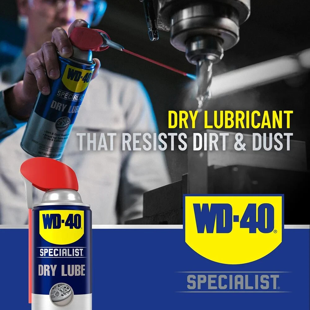 WD-40 Specialist Dry Lube with SMART STRAW SPRAYS 2 WAYS, 10 OZ