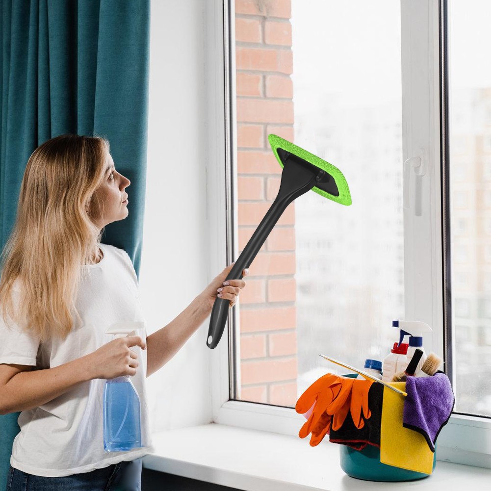 5-in-1 Microfiber Mop for Windshield & Glass Cleaning Kit & 5 Reusable Pads