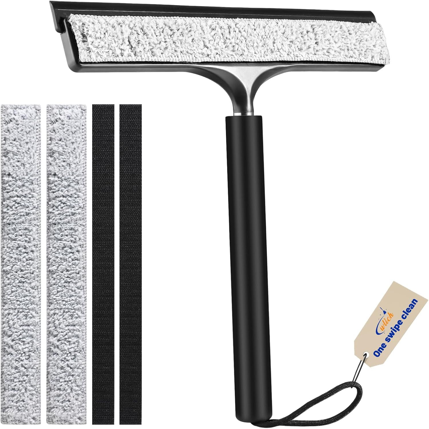 Shower Squeegee with Long Handle, Telescoping Window and Floor Extendable Squeeg