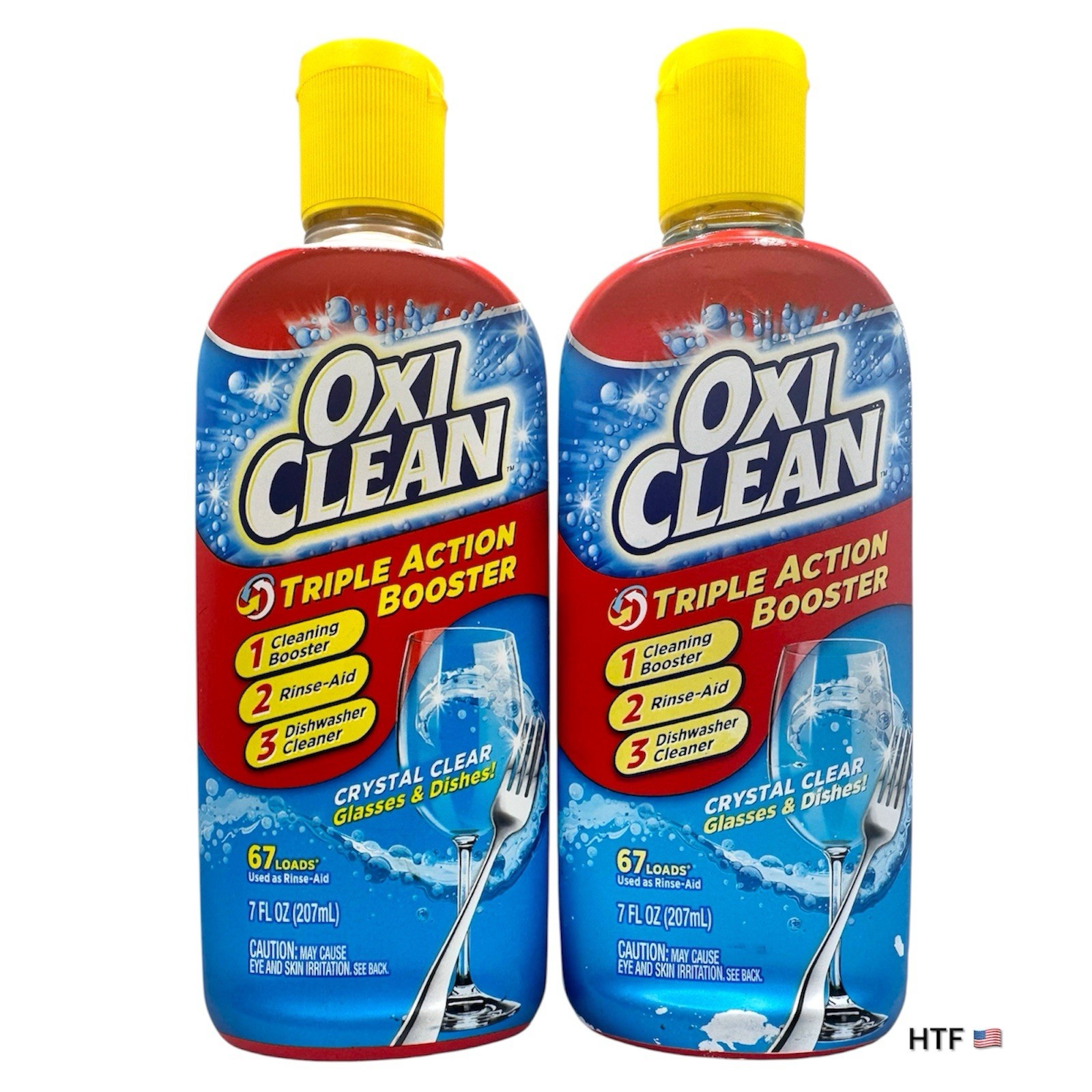 2x OxiClean Triple Action Booster, 67 Loads/Bottle, 7 fl oz each
