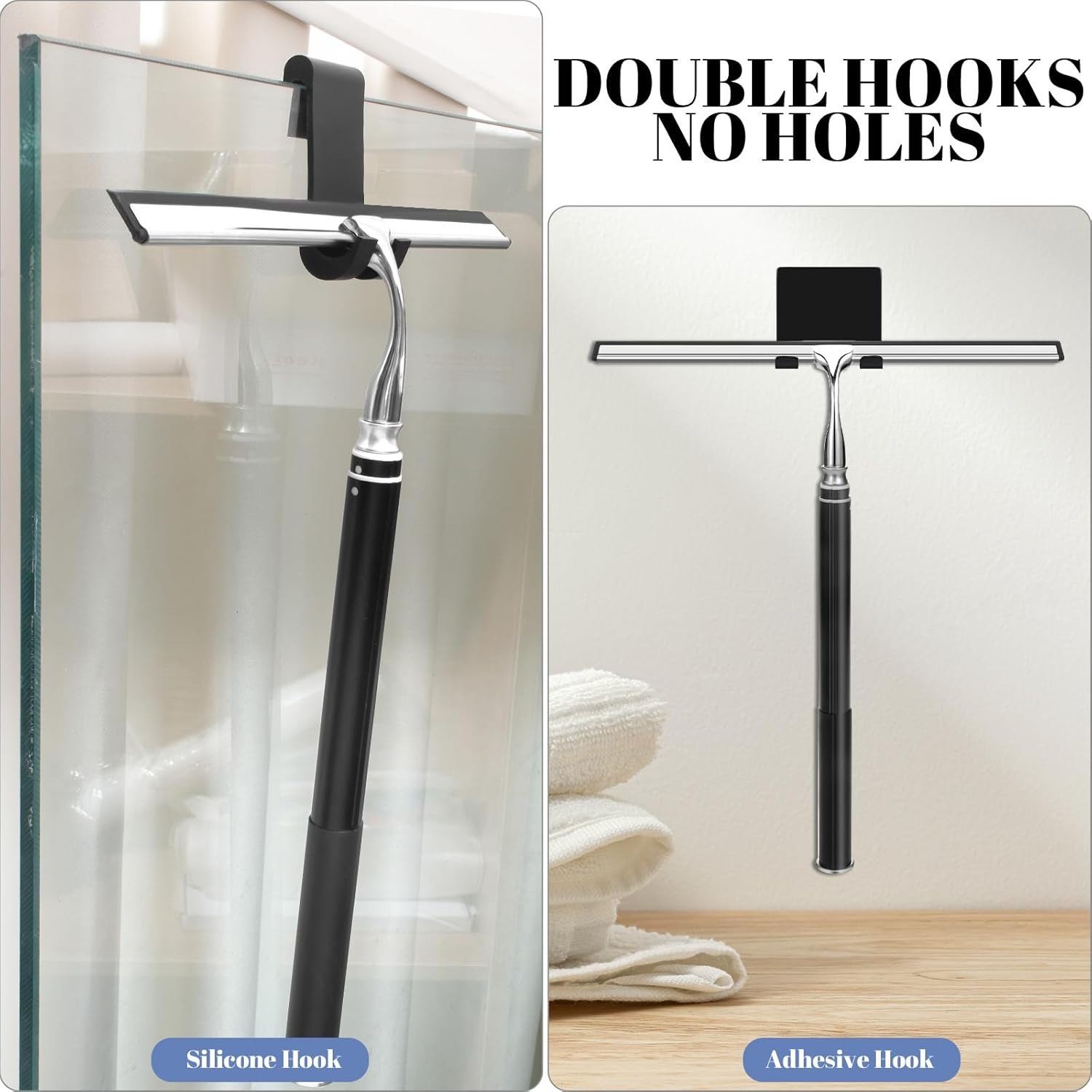 Shower Squeegee with Long Handle Window Squeegee with Extension Pole Squeegee fo