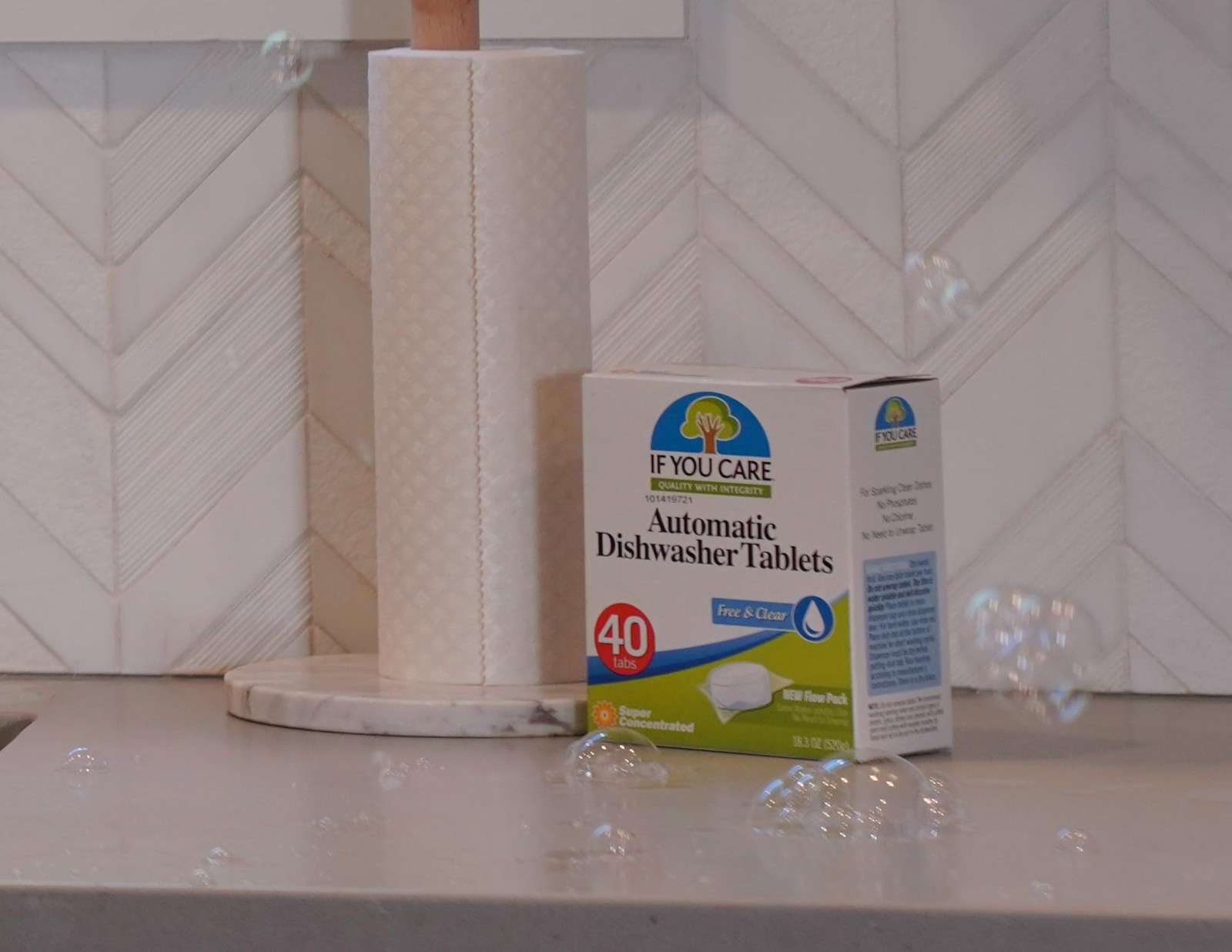 Plant Based Dishwasher Tablets Natural Biodegradable Dish Cleaner 40 Count