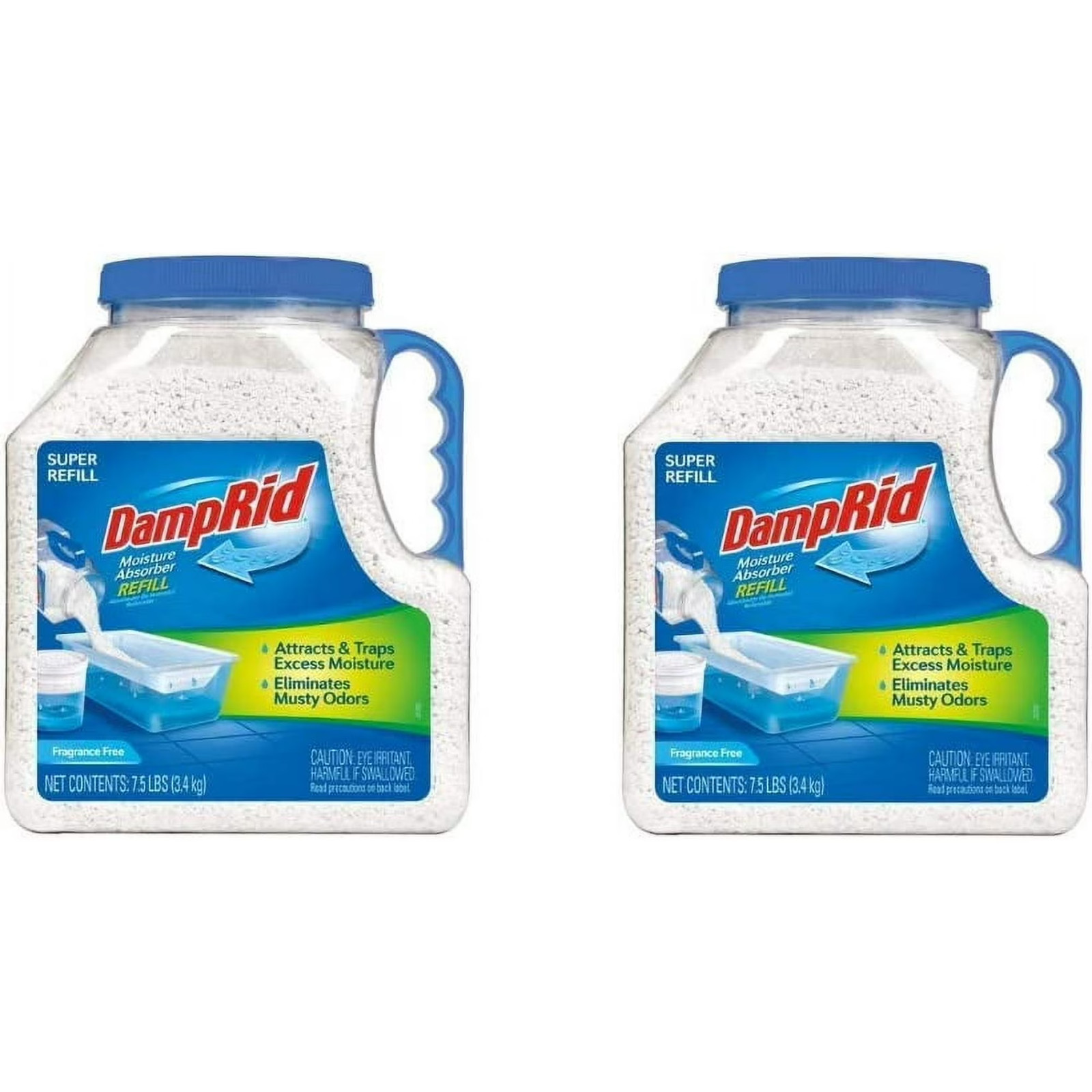 Damp Rid Moisture Absorber Refill Container 7.5 lb (2 Pack)