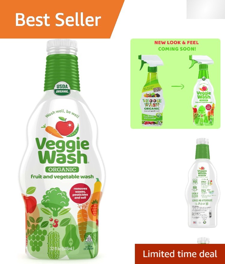 USDA-Certified Organic Fruit & Vegetable Wash, 32 Fl Oz – Pure Cleanliness