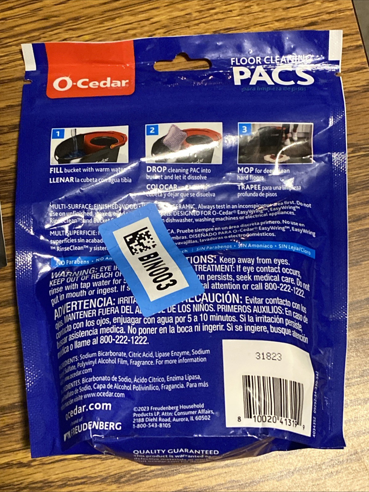 O-Cedar Lavender Hard Floor Cleaner PACS, 10ct Each 6 Packs